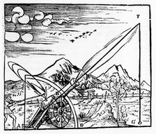 Gunner firing a cannon, 1561. Artist: Unknown