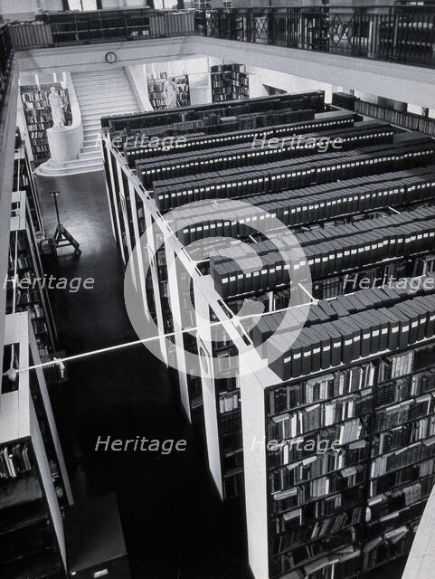 The Wellcome Building, Euston Road, London: the Hall of Statuary as adapted for the Library, c1960 Creator: Unknown.