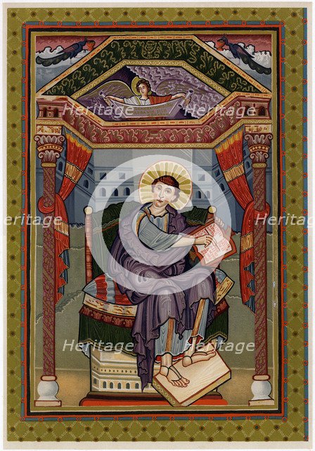 St Matthew, c800 AD. Artist: Unknown