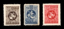 Commemorative stamps issued by 'Unió Catalanista', Catalan conservative nationalist political par…
