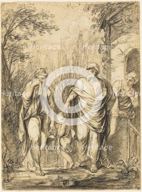 Abraham Casting out Hagar and Ishmael, 1750/1788. Creator: Jean-Pierre-Antoine Tassaert.