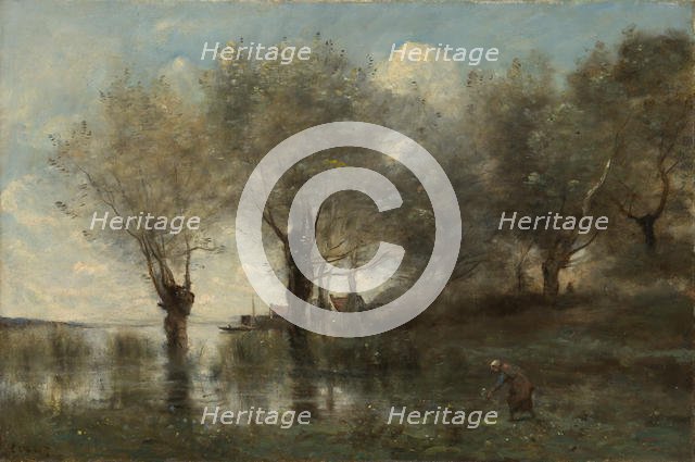 A Pond in Picardy, ca. 1867. Creator: Jean-Baptiste-Camille Corot.