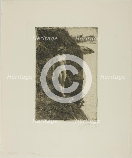 Precipice, 1909. Creator: Anders Leonard Zorn.