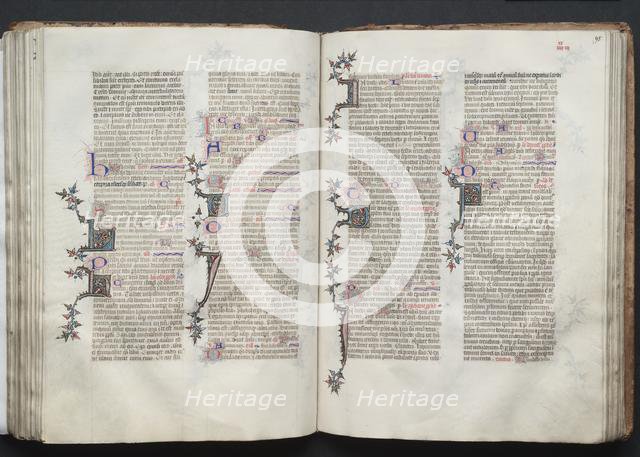 The Gotha Missal: Fol. 95r, Text, c. 1375. Creator: Master of the Boqueteaux (French); Workshop, and.