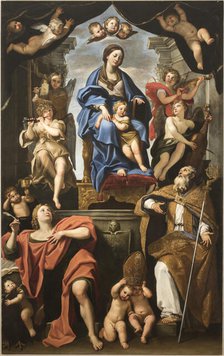Virgin and Child with Saints Petronius and John the Evangelist, 1625-1629. Creator: Domenichino (1581-1641).