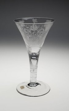 Trumpet Wine Glass, , c. 1740-50. Creator: Unknown.