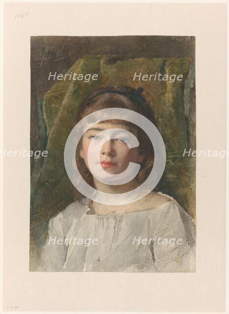 Portrait of an unknown girl, 1865-1892. Creator: Nicolaes van der Waay.