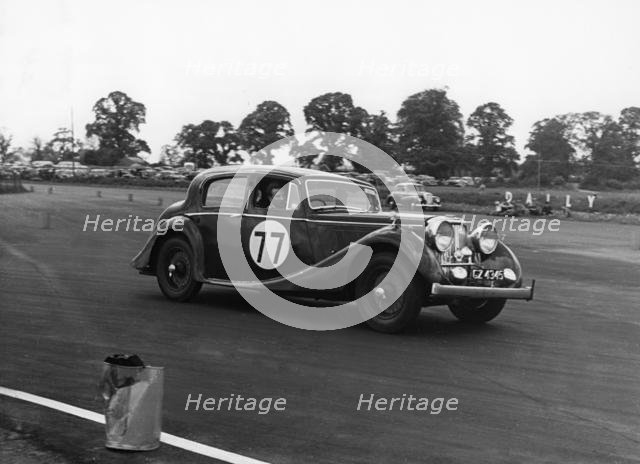 1946 Jaguar MKIV 3.5 litre, 8 Clubs meeting Silverstone. Reg GZ4345. Creator: Unknown.