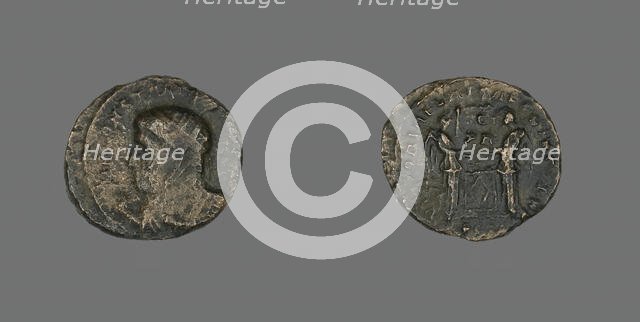 Coin Portraying Emperor Constantine I, about 319-320 CE. Creator: Unknown.