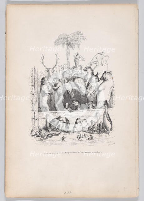 This protest was stifled by the noise of private conversations from Scenes from the..., ca. 1837-47. Creator: Louis-Henri Brevière.