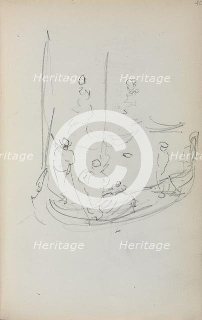 Italian Sketchbook: Gondola (page 40), 1898-1899. Creator: Maurice Prendergast (American, 1858-1924).