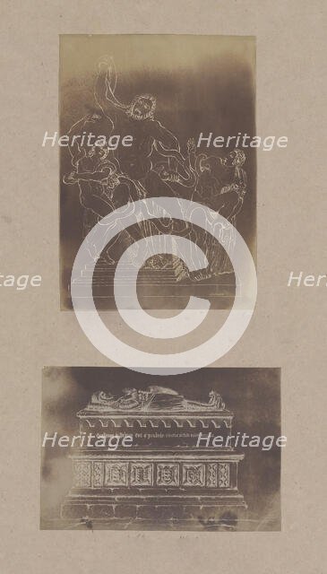 Photogenic Drawing of the Laocoon, September 1839; Tomb of William de Valence, 1839. Creator: Unknown.