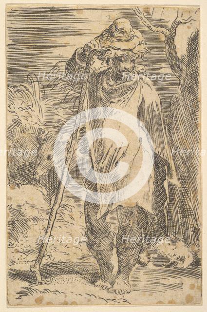 Standing Shepherd, early 16th century. Creator: Attributed to Parmigianino (Girolamo Francesco Maria Mazzola) (Italian, Parma 1503-1540 Casalmaggiore).