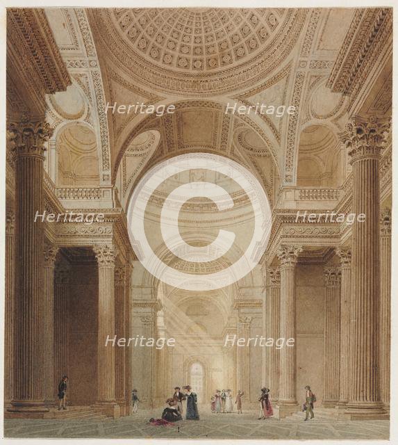 Interior of the Pantheon in Paris. Creator: Fredrick Nash (British, 1782-1856).