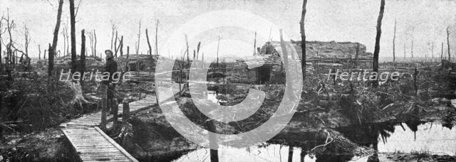 'L'offensive ennemie dans les Flandres; Le terrain et les ouvrages ou l'ennemi avait..., 1918. Creator: Unknown.