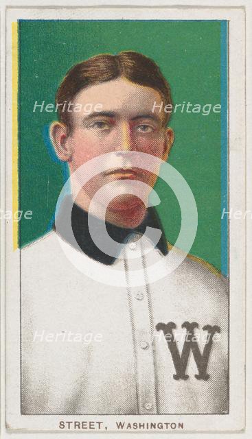 Street, Washington, American League, from the White Border series (T206) for the Americ..., 1909-11. Creator: American Tobacco Company.