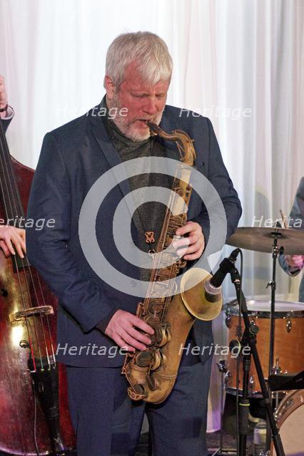 Nat Steele Quartet with Grant Stewart, Watermill Jazz Club, Dorking, Surrey, 4 Feb 2020. Creator: Brian O'Connor.