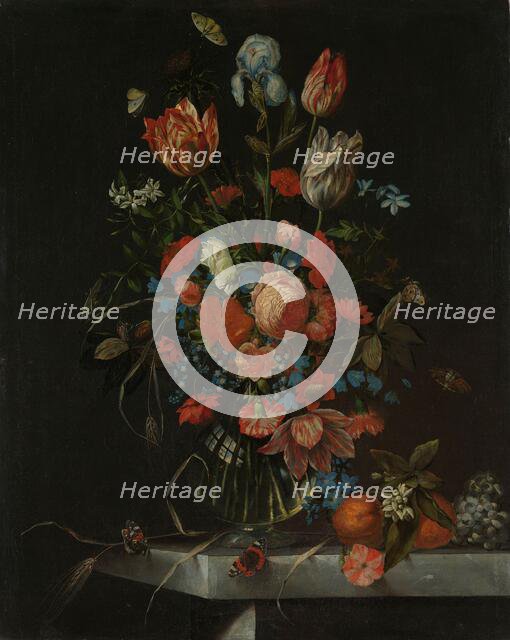 Still Life with Flowers, 1673. Creator: Ottmar Elliger.