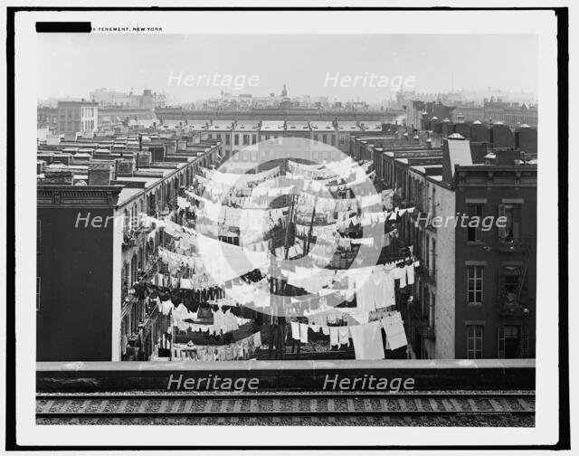 Yard of tenement at Park Ave. and 107th St., New York, c1900. Creator: Unknown.