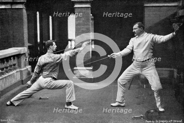 The fencing masters of the 1st Life Guards, 1896. Artist: W Gregory