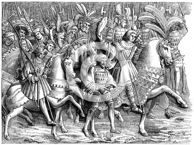 Meeting at the Field of the Cloth of Gold, c16th century (1849). Artist: Unknown