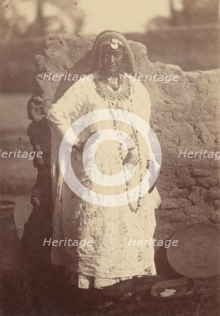 Portrait of a North African Woman, 1865. Creator: Théodule Deveria.