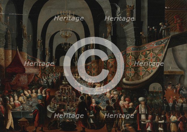 The Feast of Belshazzar. Artist: Francken, Frans, the Younger (1581-1642)