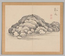 Double Album of Landscape Studies after Ikeno Taiga, Volume 1 (leaf 12), 18th century. Creator: Aoki Shukuya (Japanese, 1789).