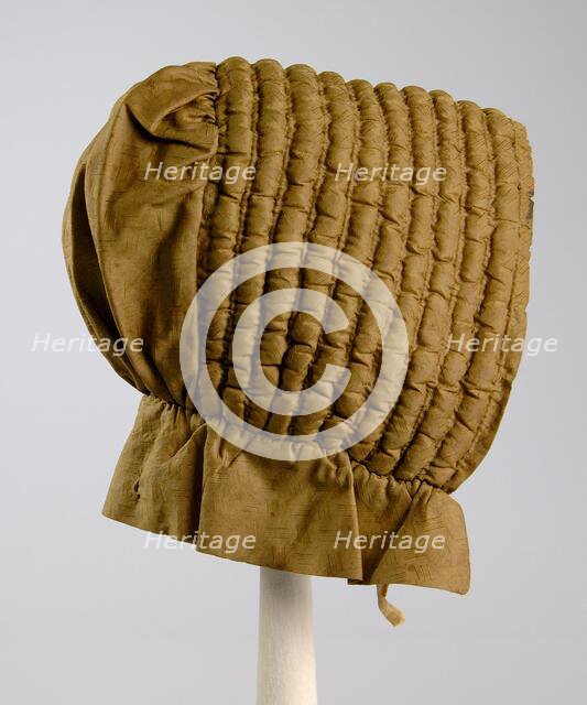 Bonnet, American, ca. 1850. Creator: Unknown.
