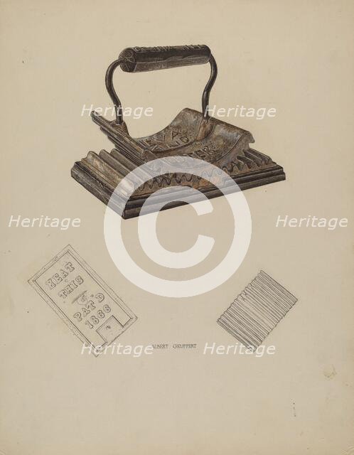 Fluting Iron, c. 1938. Creator: Albert Geuppert.
