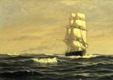 Sailing Ship--off Coast of Maine, 1876. Creator: William E. Norton.