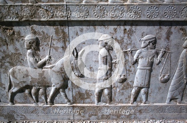Relief of Indians, the Apadana, Persepolis, Iran