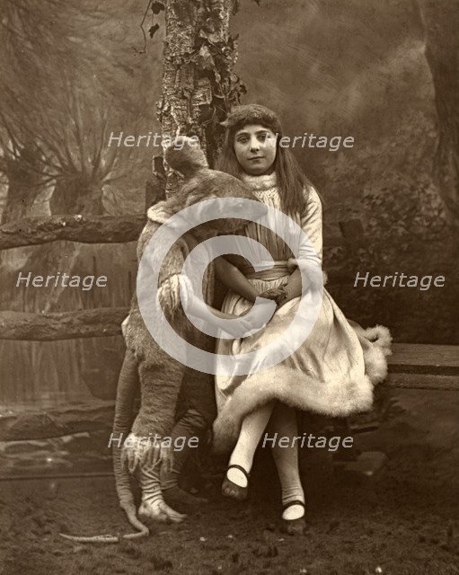 Alice and the dormouse, 1887. Artist: Ernest Barraud