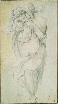 Gypsy with a Child, Early 17th cen.. Artist: Bellange, Jacques (c. 1575-1616)