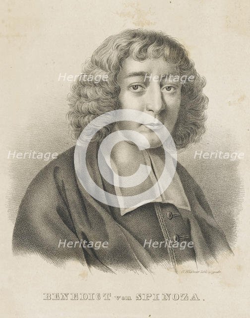 Portrait of Baruch Spinoza, c. 1830-1840. Creator: Küstner, Gottfried (1800-1864).