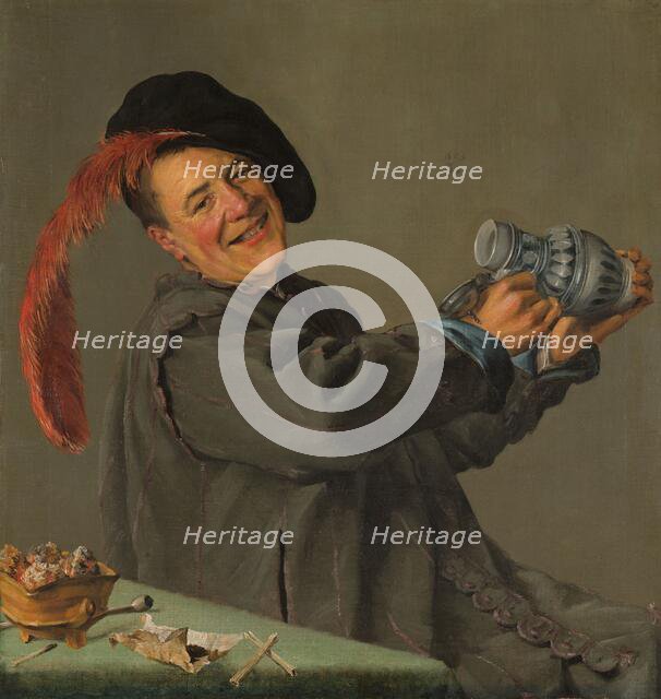 A Fool Holding a Jug, known as ‘The Jolly Drinker’, 1629. Creator: Judith Leyster.