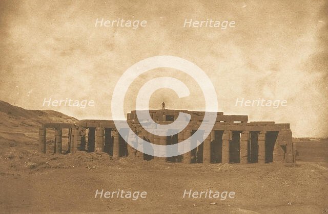 Vue générale des Ruines du Rhamesseum, à Thèbes (Tombeau d'Osymandian), 1849-50. Creator: Maxime du Camp.