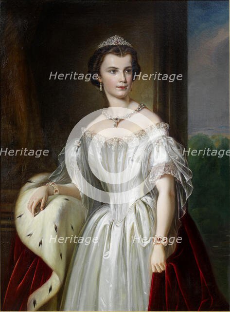 Portrait of Elisabeth of Bavaria, 1854. Creator: Anonymous.