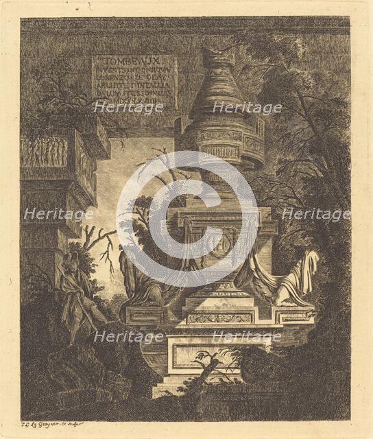 Frontispiece for "Views of Tombs", 1768. Creator: Jean-Laurent Legeay.
