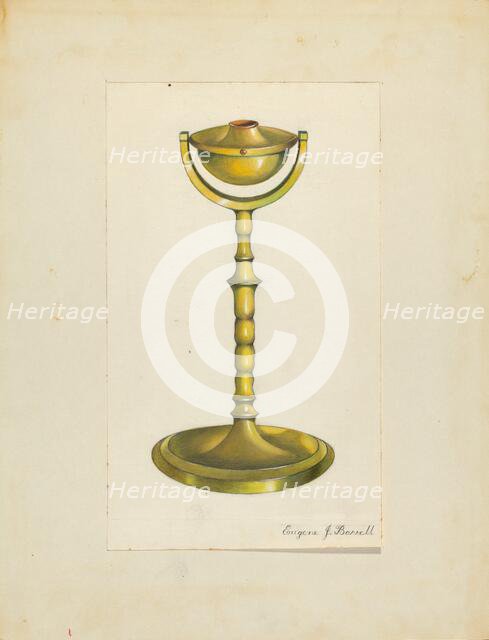 Lamp, 1935/1942. Creator: Eugene Barrell.