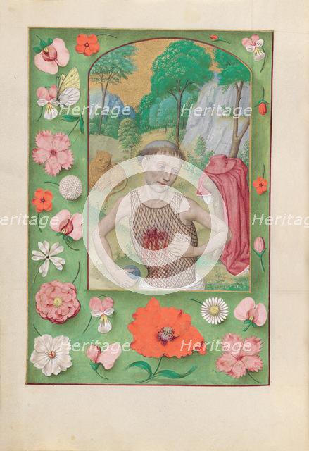 Hours of Queen Isabella the Catholic, Queen of Spain: Fol. 185v, St. Jerome, c. 1500. Creator: Master of the First Prayerbook of Maximillian (Flemish, c. 1444-1519); Associates, and.