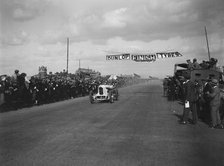 A Barlow's Benz 84hp at the finishing line, Southsea Speed Carnival, Hampshire, 1922. Artist: Bill Brunell.