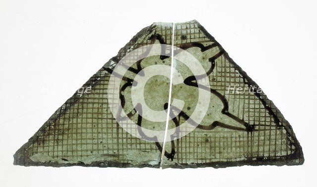 Glass Fragment, French or British, 14th century. Creator: Unknown.