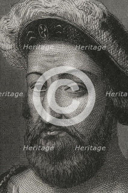 Francis I, (1494-1547), King of France from 1515 to 1547, 1856.  Creator: Charles Geoffroy.