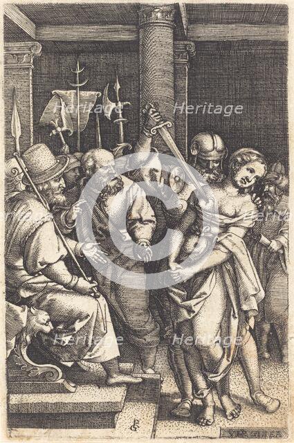 Virginius Killing His Daughter, c. 1546/1547. Creator: Georg Pencz.