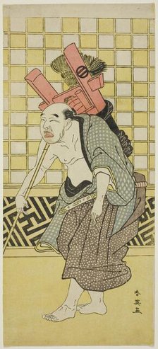 The Actor Asao Tamejuro I as Drunken Gotobei in Act Three of the Play Yoshitsune..., c. 1790. Creator: Katsukawa Shun'ei.