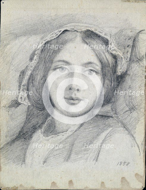 Mary Ellen Meredith, 1858. Artist: Henry Wallis.