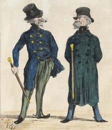 Ratapoil et Casmajou (image 2 of 2), 1850. Creator: Honore Daumier.