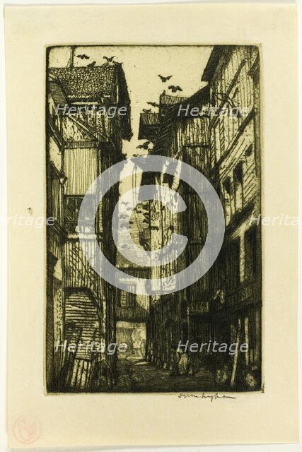 Ruelle des Pigeons, Rouen, 1903. Creator: Donald Shaw MacLaughlan.