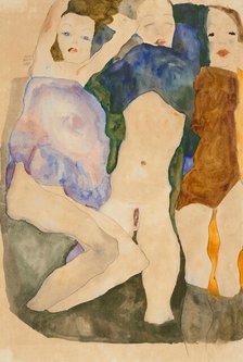 Three girls, 1911. Creator: Schiele, Egon (1890-1918).